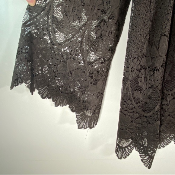 LAST CHANCE $5 SALE Dark Chocolate Lace Blouse - Picture 7 of 9